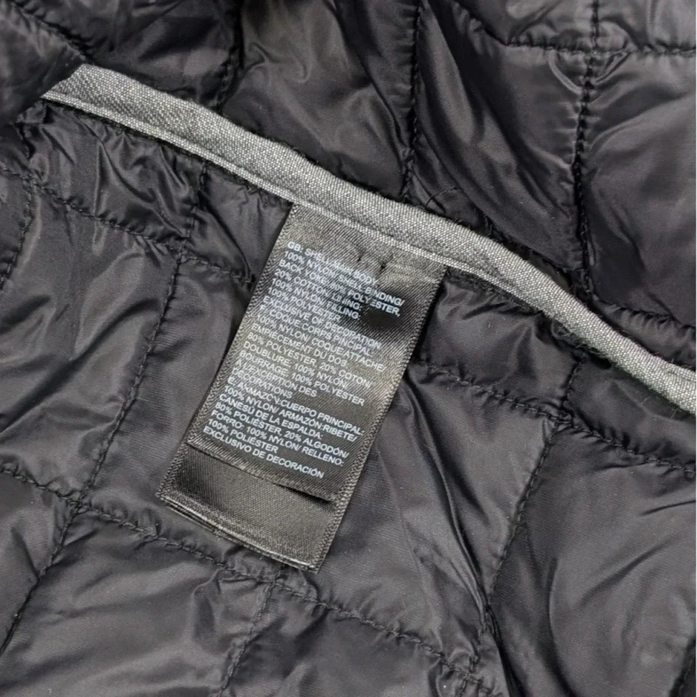 The North Face Thermoball Shirt Jacket Mens Black Logo Quilted Puffer Gorpcore‎